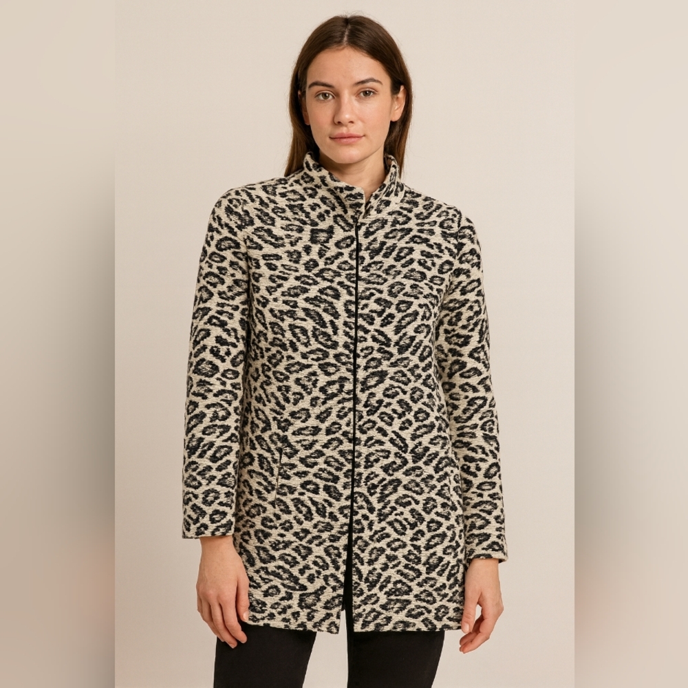 Liu Jo Milano Woman Animal Print Coat size 40